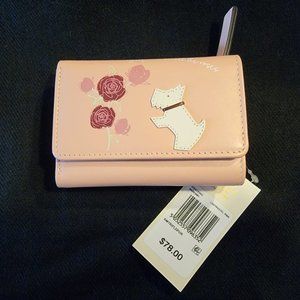 **NEW** Radley London LeatherScottie Wallet "Stop And Smell The Flowers"